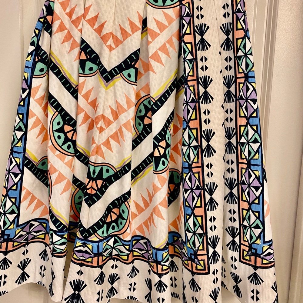 High Waist Tribal Print Skirt
